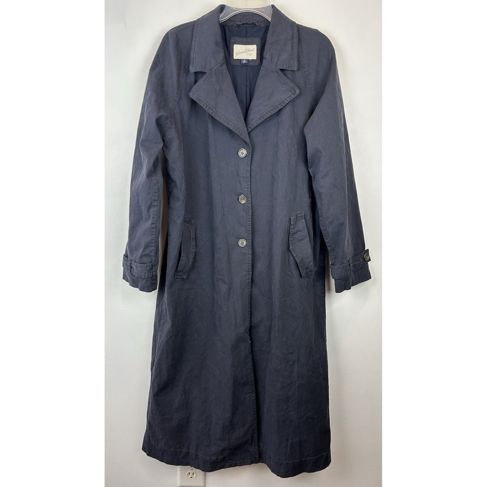 Universal Thread Trench Coat Womens Medium Navy Blue Jacket Duster